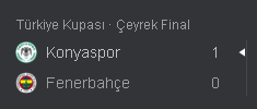 Fenerbahçe Türkiye Kupasına Veda Etti