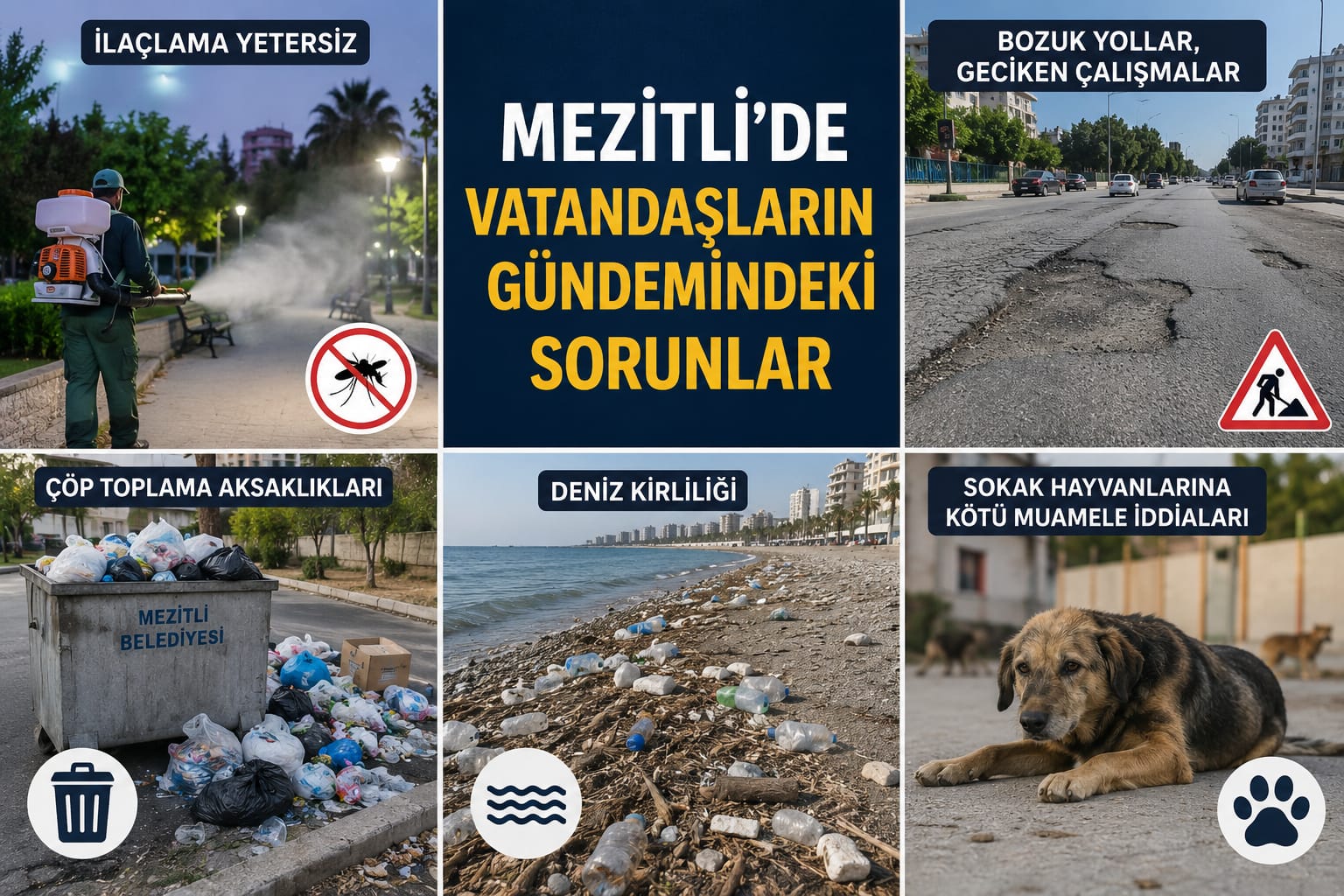 Mezitli’de Vatandaşların Gündeminde Yol, Çevre ve İlaçlama Sorunları